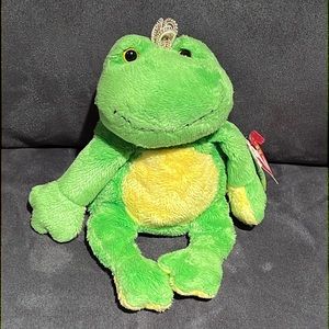 Ty Beanie Babies 2005 Charm Frog Prince Rare Vintage Collectible Plush Gift toy